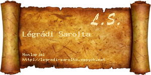 Légrádi Sarolta névjegykártya