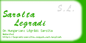 sarolta legradi business card